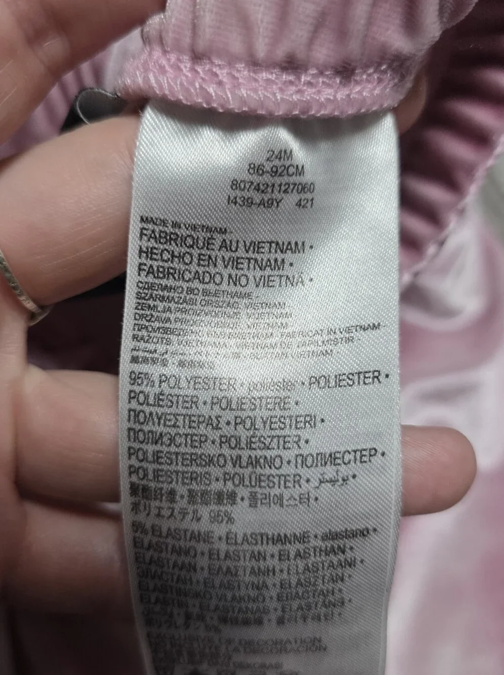 Nike Toddler Girls' 2-Piece Pink Smoke Velour Tracksuit Sz 24months